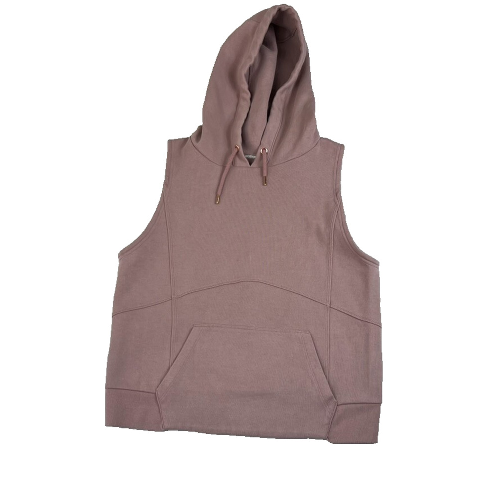 Abercrombie & Fitch Hoodie Womens Size M Dusty Pink Sleeveless Pullover Athletic